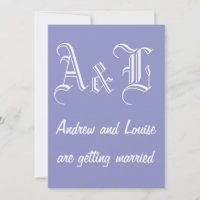 Violet Tulip & White Wedding Invitation