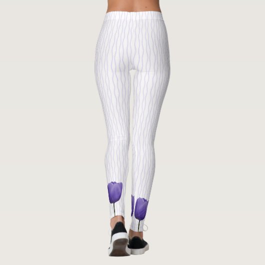 Violet Tulpen Leggings (Achterkant)
