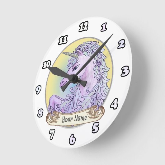 Violet Unicorn klok (Hoek)
