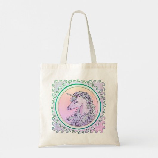 Violet Unicorn Tote Bag (Achterkant)