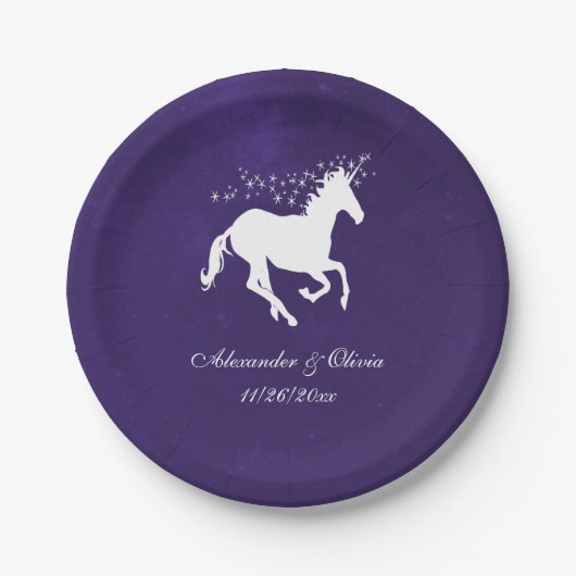 Violet Unicorn Weddenschap Bord (Voorkant)