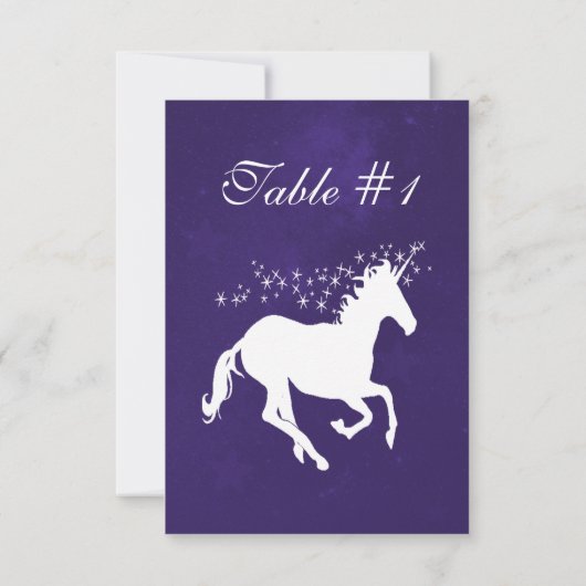 Violet Unicorn Weddenschappen Kaart (Achterkant)