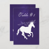 Violet Unicorn Weddenschappen Kaart (Voorkant / Achterkant)