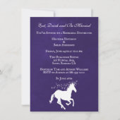 Violet Unicorn Wedding Rehearsal Dinner Invite Kaart (Voorkant)