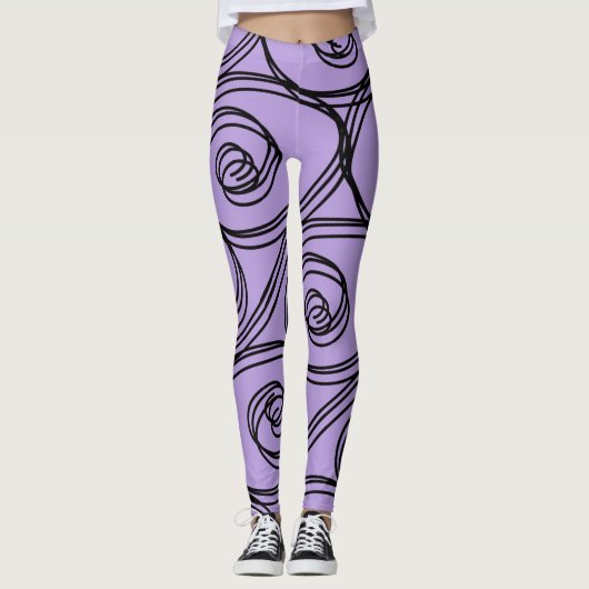 VIOLET VAN HET WISSELPATROON ULTRA door Slipperywi Leggings (Voorkant)