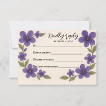 Violet Veil RSVP-kaart