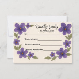 Violet Veil RSVP-kaart RSVP Kaartje