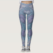 Violet Venus Fly Trap Scarf Leggings (Voorkant)