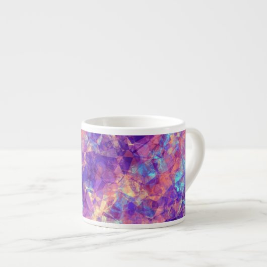 Violet-verrukte textuur espresso kop (Voorkant rechts)