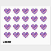 Violet-verrukte textuur hart sticker (Vel)