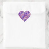 Violet-verrukte textuur hart sticker (Tas)