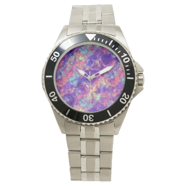 Violet-verrukte textuur horloge (Voorkant)