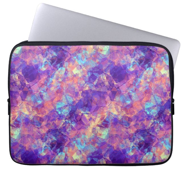 Violet-verrukte textuur laptop sleeve (Voorkant)