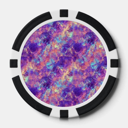 Violet-verrukte textuur pokerchips (Voorkant)