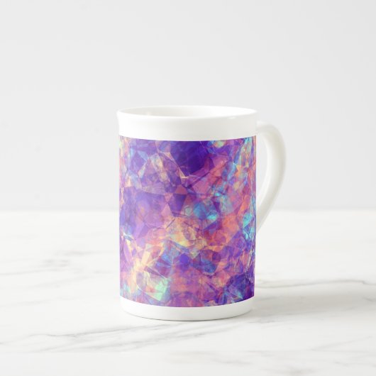 Violet-verrukte textuur porselein kop (Voorkant rechts)