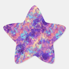 Violet-verrukte textuur ster sticker