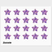 Violet-verrukte textuur ster sticker (Vel)