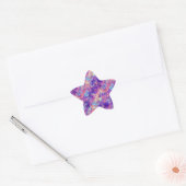 Violet-verrukte textuur ster sticker (Envelop)