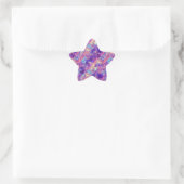 Violet-verrukte textuur ster sticker (Tas)
