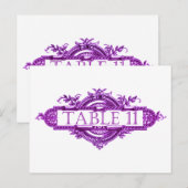 Violet Vintage Wedding Reception Table Numbers Briefkaart (Voorkant / Achterkant)