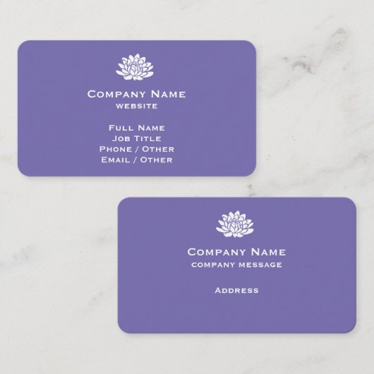  Violet Visitekaartje (Voorkant / Achterkant)