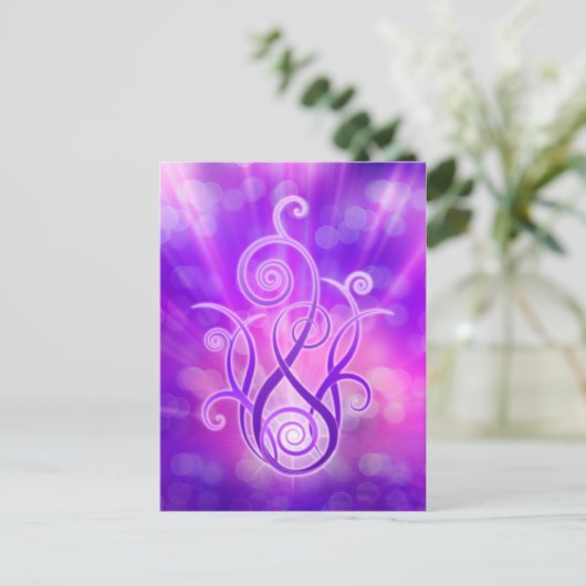 Violet vlam / Violet Fire Briefkaart (Staand voorkant)