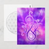 Violet vlam / Violet Fire Briefkaart (Voorkant / Achterkant)