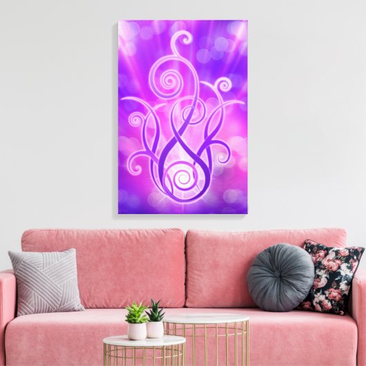 Violet vlam / Violet Fire Canvas Afdruk (Insitu (Woonkamer))