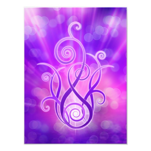 Violet vlam / Violet Fire Foto Afdruk (Voorkant)