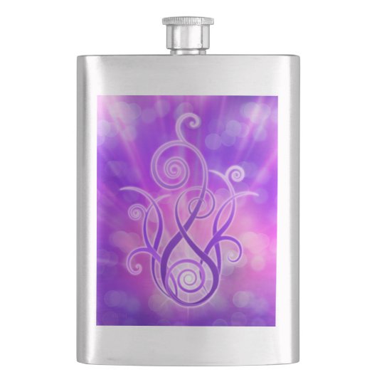 Violet vlam / Violet Fire Heupfles (Voorkant)