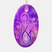 Violet vlam / Violet Fire Keramisch Ornament (Rechts)