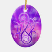 Violet vlam / Violet Fire Keramisch Ornament (Voorkant)