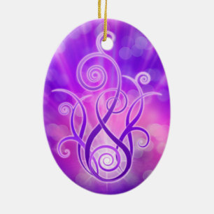 Violet vlam / Violet Fire Keramisch Ornament