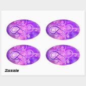 Violet vlam / Violet Fire Ovale Sticker (Vel)