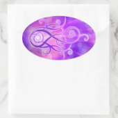 Violet vlam / Violet Fire Ovale Sticker (Tas)