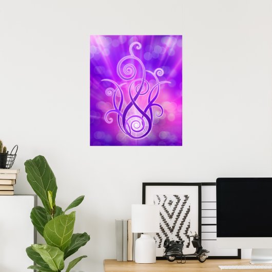 Violet vlam / Violet Fire Poster (Thuiskantoor)