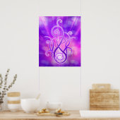 Violet vlam / Violet Fire Poster (Keuken)