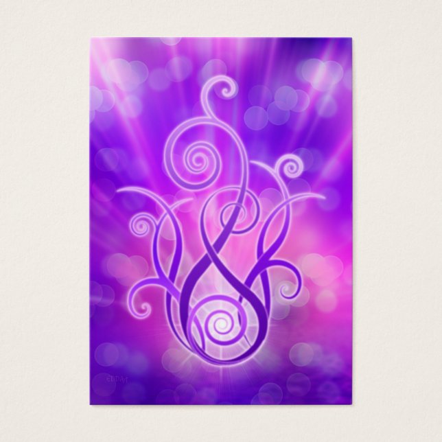Violet vlam / Violet Fire Visitekaartje (Voorkant)