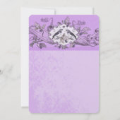 Violet  vogelbomen Oak Bouw bruiloft Kaart (Achterkant)