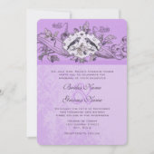 Violet  vogelbomen Oak Bouw bruiloft Kaart (Voorkant)