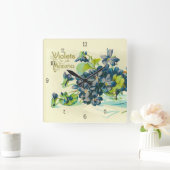 Violet voor oude herinneringen -  kunstwerk vierkante klok (Huis)