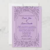 Violet Vows foto bruiloft uitnodiging (Voorkant)