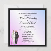 Violet Voyeur Gay Wedding Uitnodiging (Voorkant)