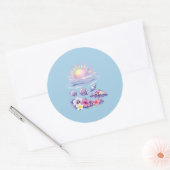 violet watercolor creative beach ronde sticker (Envelop)