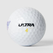 Violet Watercolor Vlinder Golfballen (Logo)