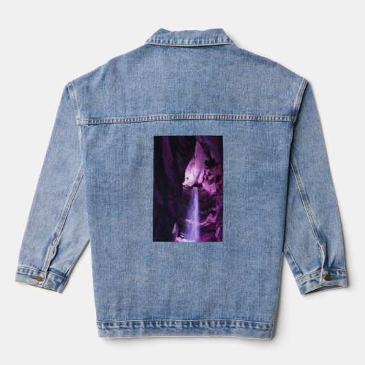 Violet Waterfall dames denim jas Denim Jacket (Achterkant)