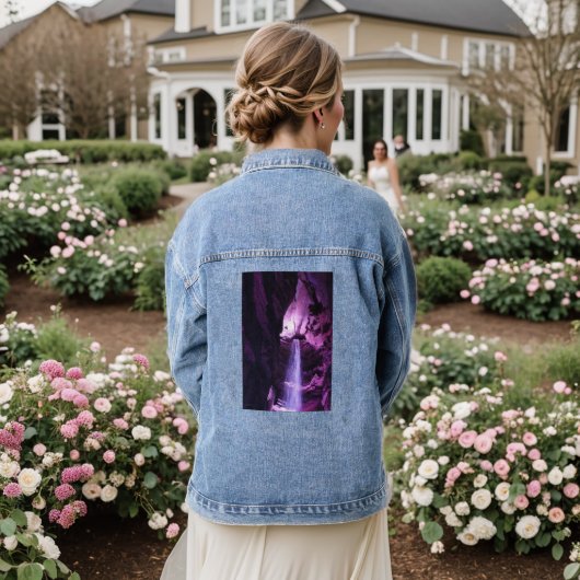 Violet Waterfall dames denim jas Jacket (Huwelijk Achterkant)
