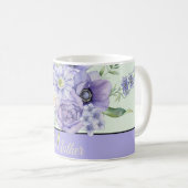 Violet waterverf, aanpasbaar koffiemok (Voorkant rechts)