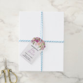 Violet Waterverf Bloemen Baby shower Gift Labels Cadeaulabel (Met Touw)
