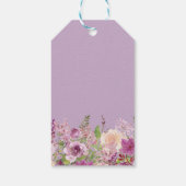 Violet Waterverf Bloemen Baby shower Gift Labels Cadeaulabel (Achterkant)